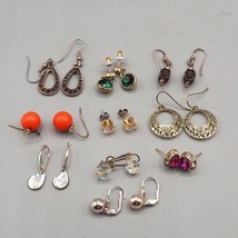 Fashion Jewelry Lot Earrings Post Long Earclips 1980&#39;s 1990&#39;s-
show original ... - £41.64 GBP
