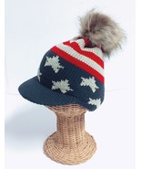 Kids Ages 3-7 Winter CAP USA AMERICAN FLAG PRINT Faux Fur POM BEANIE HAT... - £4.69 GBP