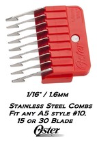 Oster Stainless Steel Blade Guide 1/16-1.6mm Comb*Fit A5,A6,Wahl KM5 KM2 Clipper - £9.37 GBP