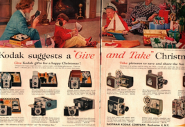 1959 Print Ad ~ Kodak Camera &amp; Film Projector Christmas Memories Ship &amp; DOLLb3 - £20.74 GBP
