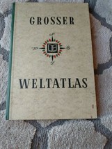 Grosser Weltatlas - Vintage - German - Hard cover lg. Folio 1962 - £13.97 GBP