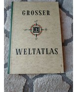 Grosser Weltatlas - Vintage - German - Hard cover lg. Folio 1962 - £13.97 GBP
