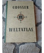 Grosser Weltatlas - Vintage - German - Hard cover lg. Folio 1962 - $17.77