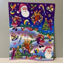 Vintage Lisa Frank Christmas Holiday Stickers S351 Bears Santa Reindeer - £23.42 GBP