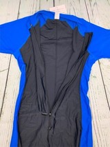 One Piece Snorkeling Surfing Swim Suit Short Sleeve Rashguard Sun Protec... - £33.54 GBP