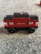Thomas The Train  Sodor Line Caboose Learning Curve Wooden Trains Pre-School - $4.94