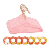 Kids Velvet Hangers With Rose Gold Hooks, 50 Pack Children Clothes Hangers Ultra - £38.36 GBP