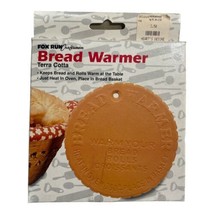 Vintage Fox Run Craftsmen Terra Cotta Round Shaped Bread Warmer Warming Stone - £8.11 GBP