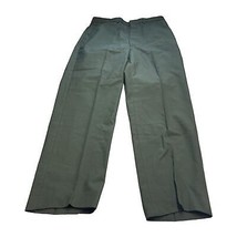 DSCP By Bremen-Bowdon Dress Pants Men&#39;s 36 Green Polyester High-Rise Bus... - $33.85