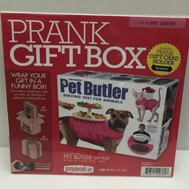 Prank Gift Box Pet Butler Serving Vest Small Wrap Real Funny Joke Fake Gag Card - £10.38 GBP