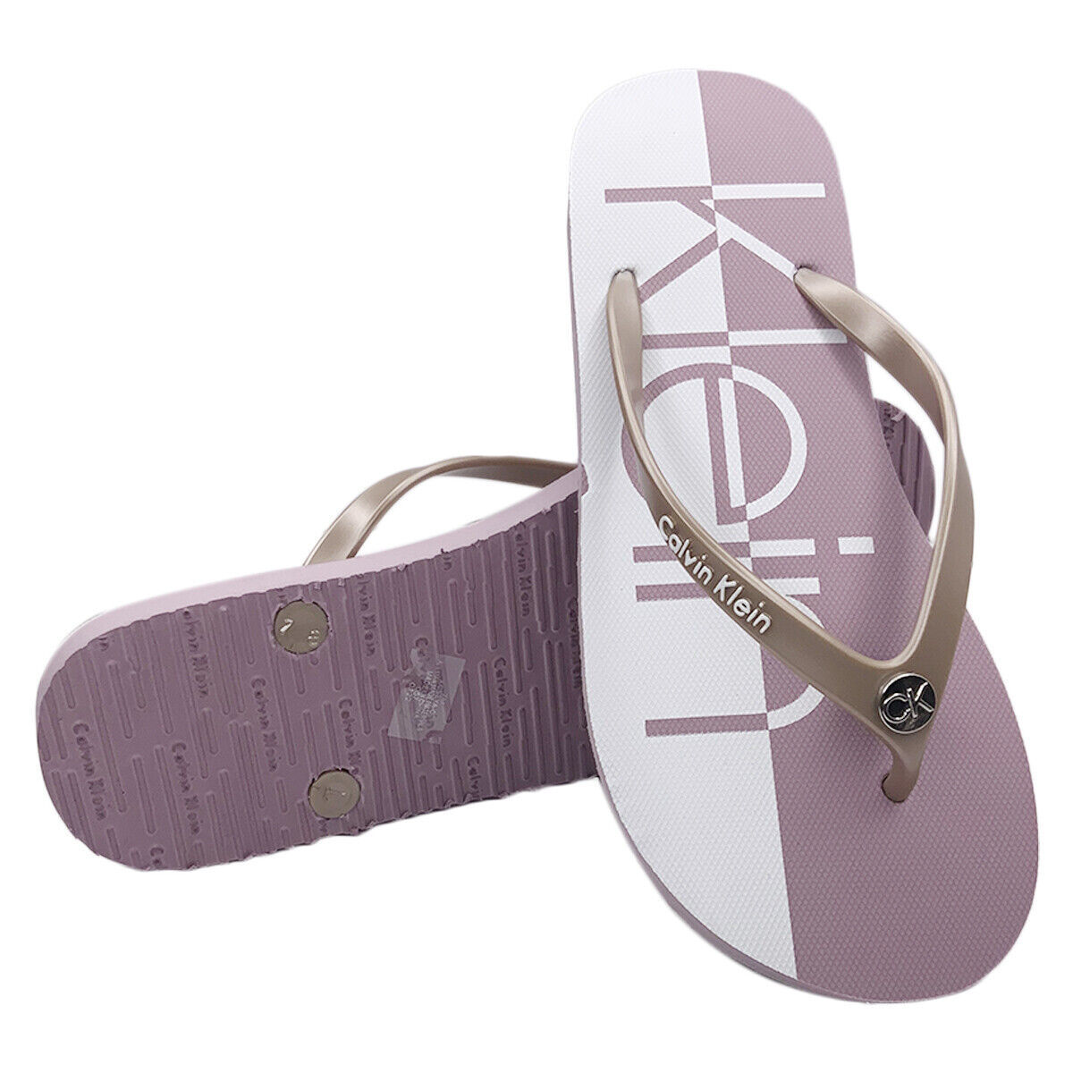 NWT CALVIN KLEIN MSRP $39.99 SEYA WOMEN&#39;S LIGHT PINK FLIP FLOPS SANDALS ... - $14.44