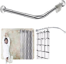 Stretchable Corner Shower Curtain Rod - Drill Free Install 304 Stainless... - £65.71 GBP