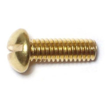 #8-32 x 1/2&quot; Brass Slotted Round Head Machine Screws (40 pcs.) - £13.33 GBP