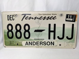 Vintage Tennessee License Plate 888 HJJ Dec 2011 Anderson - $9.95