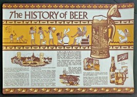 1980 Jos. Schlitz Beer The History Of Beer Placemat Art Print Poster WS8D - £7.83 GBP