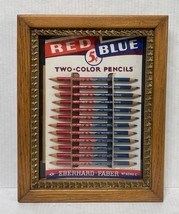 Vtg 1940&#39;s Dealers Carded Display Colored Pencil Eberhard Faber Red Blue 5¢ NOS - $91.86