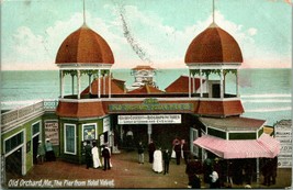 Vtg Postcard 1910s Old Orchard Maine Pier From Hotel Velvet Ocean Pier Co - £2.78 GBP