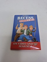 2 1/8” X 3 1/8” DVD Movie Ad Promo DISNEY RECESS SCHOOLS OUT Pinback Button - $154.76 MXN