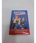 2 1/8” X 3 1/8” DVD Movie Ad Promo DISNEY RECESS SCHOOLS OUT Pinback Button - $154.76 MXN