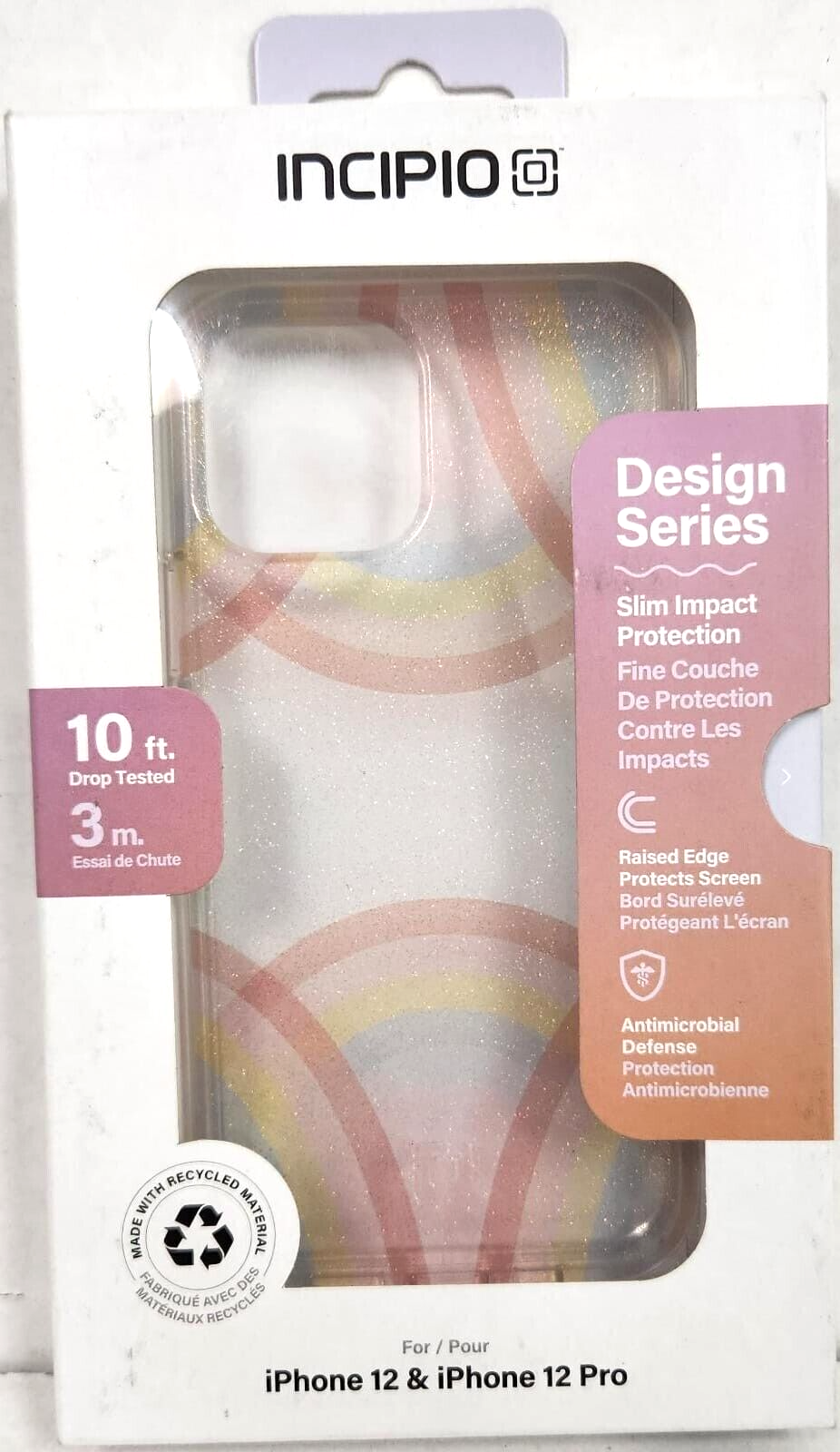Incipio - Design iPhone Case for 12/12 Pro - Rainbow NEW - £9.13 GBP