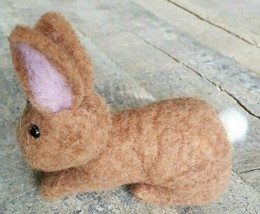 Fluffy Decorative Cute Cotton Tail Easter Spring Brown Bunny Rabbit Stuffed Toy - £5.63 GBP