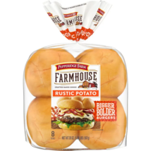 Pepperidge Farm Farmhouse Rustic Potato Hamburger Buns, 8 Count 20 oz. B... - £25.65 GBP+