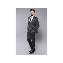 Men 3pc European Vested Suit WESSI by J.VALINTIN Extra Slim Fit JV26 Dark gray image 3