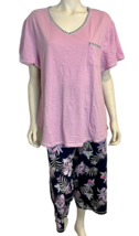 NWT Carole Hochman 2 Piece Pajama Set Pink and Blue Size 3X - £26.15 GBP
