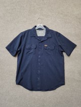 Orvis Classic Collection Button Shirt Mens L Blue Short Sleeve Lightweight - £19.32 GBP