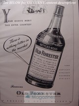 1943 RARE Esquire Advertisement OLD FORESTER Kentucky Straight Bourbon Whiskey - £7.90 GBP