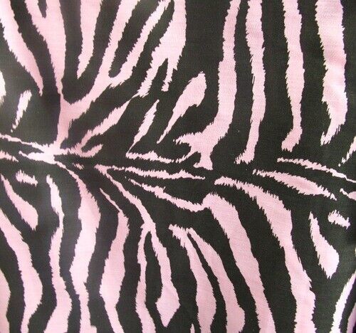 54"x54" - Black and Pink - Tablecloth Poly Cotton Zebra Print - £23.96 GBP
