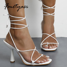 Summer Women Sandals Design Sexy Gladiator Ankle Strap High Heel Shoes Fashion W - £29.06 GBP