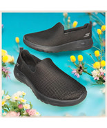 Skechers Go Walk Joy Walking Sneakers Woman 8 Black Slip- On Breathable ... - $28.05