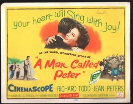 Man Called Peter Complete 8 Lobby Card Set 1955- &quot;11 x !4&quot;-Richard Todd-Jean ... - £72.04 GBP