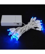 Battery Operated 20 LED Lights Blue White Wire - $19.03 CAD
