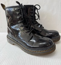 Dr. Martens 1460 J Glossy Black Leather 8 Eyelet Boots Ladies Women’s Si... - $91.84 CAD