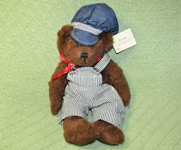 14&quot; Russ Bears From The Past Plush Kc Train Conductor With Tag #1720 Stuffed Toy - £9.06 GBP