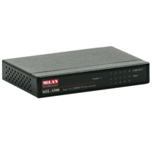 Milan MIL-S500 5 Port 10/100 Base-TX Compact Ethernet Transition Network Switch - £14.45 GBP