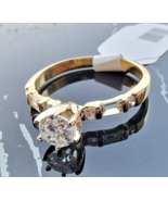 FABULOUS 14K YELLOW GOLD NATURAL  DIAMONDS   INGAGEMENT RING SIZE 7.25 - £977.67 GBP