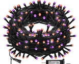 Halloween String Lights, 66Ft 200 Led Connectable Black Wire 8 Modes Str... - $33.99