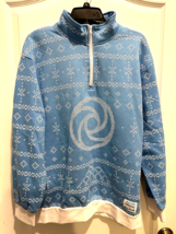 Disney Parks Epcot Figment Holiday Christmas Zip-up Sweater Sweatshirt L... - £73.93 GBP