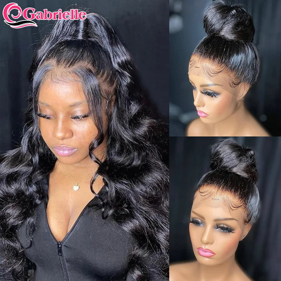 360 Lace Frontal Wig Body Wave Transparent Lace Front Human Hair Wigs for Wom - £69.48 GBP+