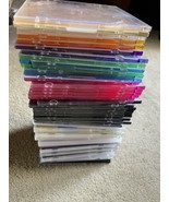 Lot of 40 EMPTY CD/DVD Jewel Cases Mixed Colors &amp; Sizes  Mixed Condition - £7.15 GBP