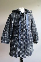 Taikonhu Anthropologie 2 Optic Dot Black White Tweed 3/4 Sleeve Wool Coat Hood - £32.42 GBP