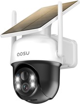 Aosu Solar Camera Security Outdoor - 100% Wire-Free Security Cameras Wireless - £67.20 GBP