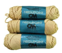 Columbia-Minerva Needlepoint Wool Tapestry Yarn Lot 3 Skeins 473 Pond Lily Green - £4.66 GBP