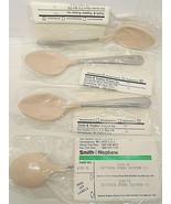 (4) Smith &amp; Nephew Beige Coated Utensil Soft Touch Spoons Teaspoon A703-... - £4.86 GBP