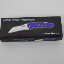 Navy Seal Tactical 4.5&quot; Closed Lockback Stainless Steel Knife Frost 16-0... - $3.00
