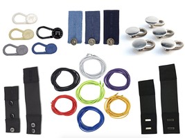 Weight Change Kit - 24-Pack Elastic Waist Extenders &amp; Elastic Shoelaces - £19.73 GBP