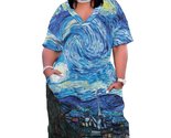 Woman&#39;s Starry Night Art Baggy Dress with Pockets (Size S to 5XL) - $28.00